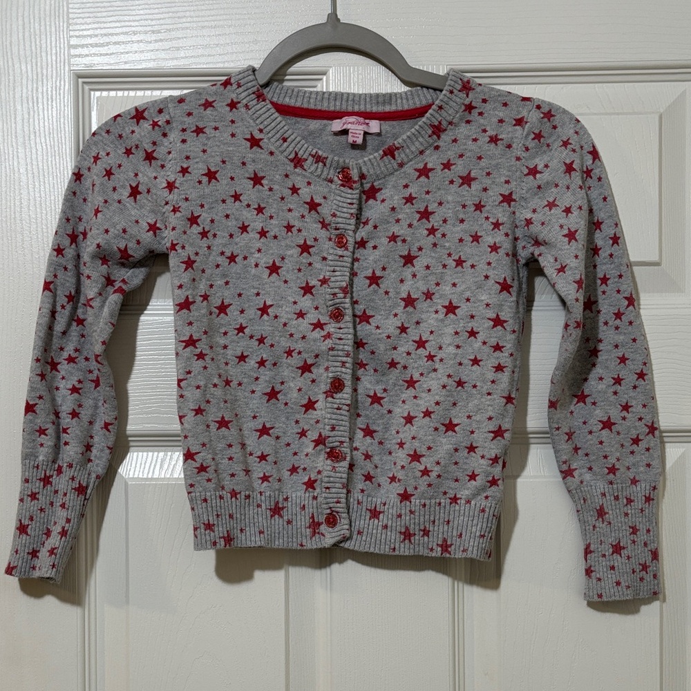 Grane Gray and Red Star Kids Sweater
